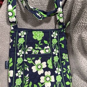 Bocabag - Navy and Green Floral Crossbody Bag